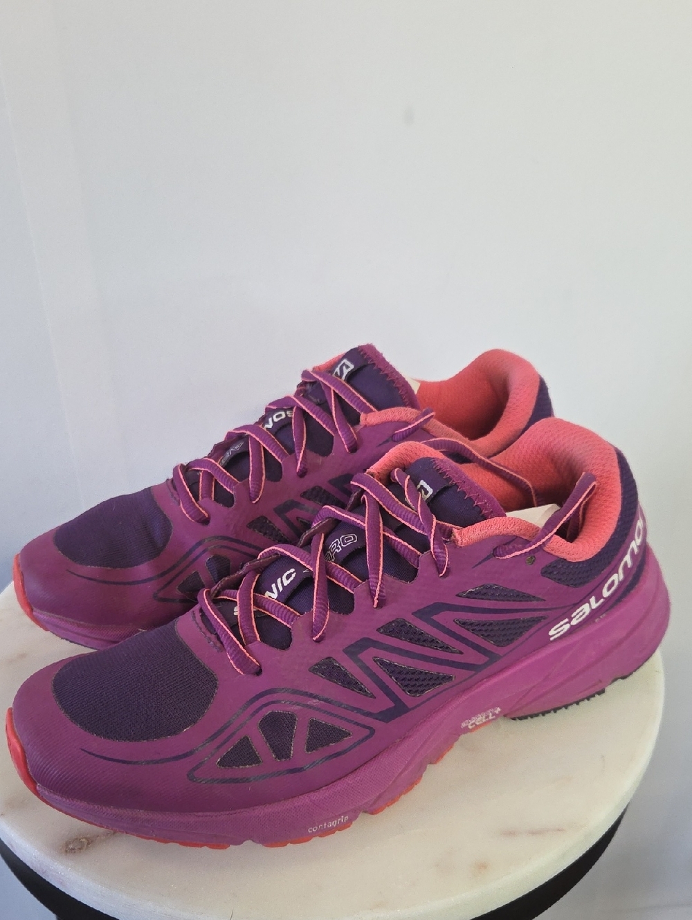 Salomon Women's Purple and Pink Trail Runners Size 7.5